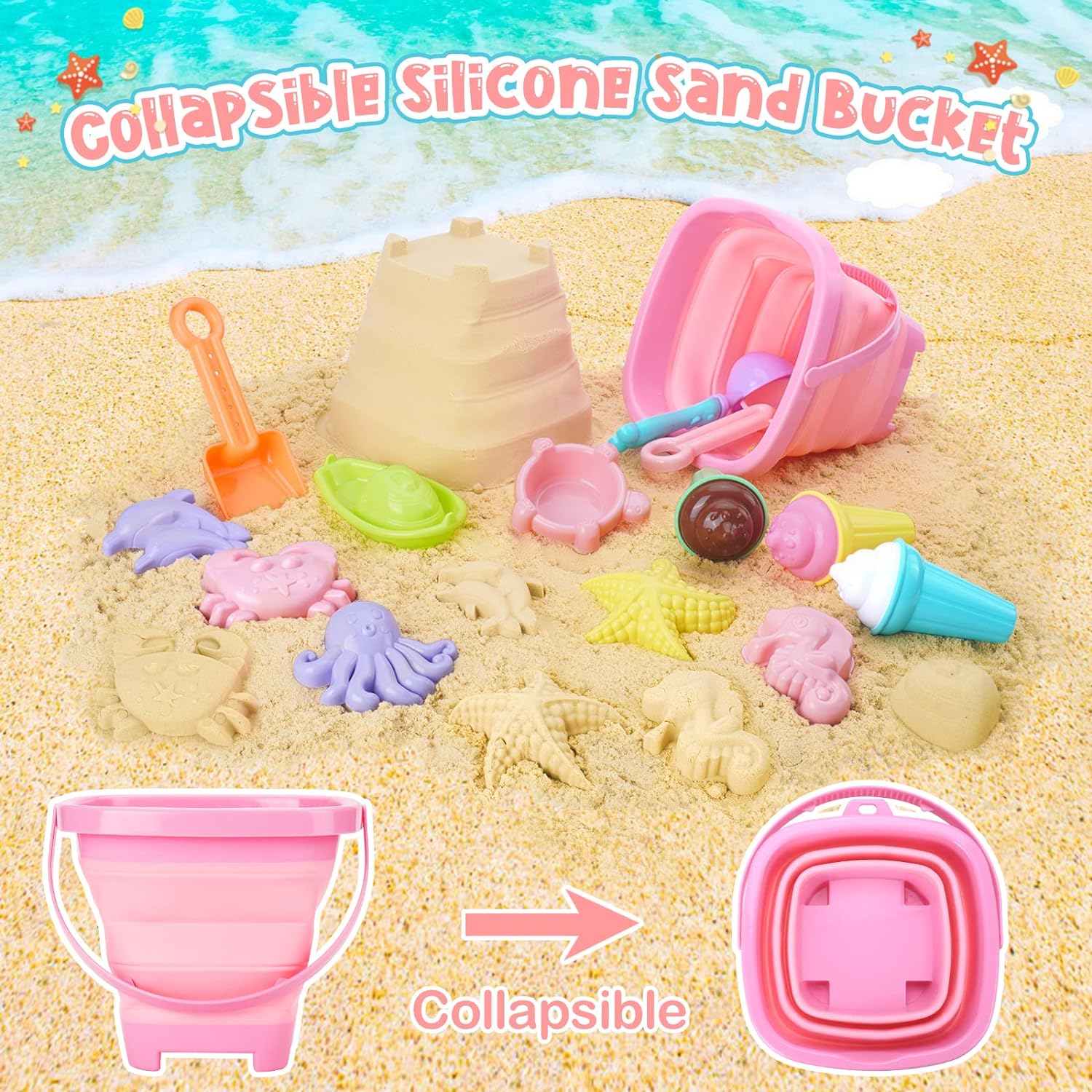 20pcs Beach Toys Set for Kids  - Kinetic Sand Mold recension och pris