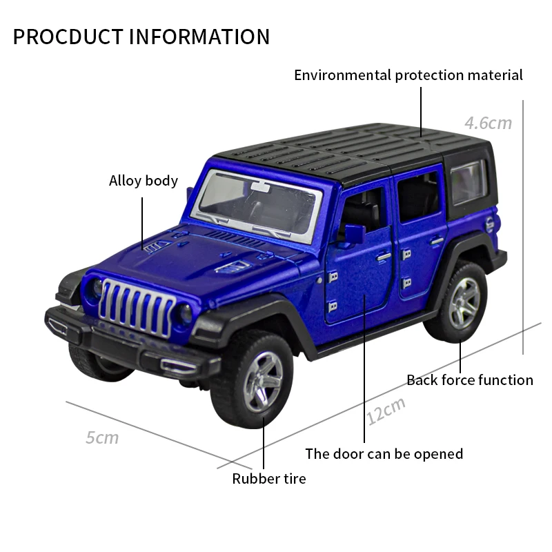 Bagged 1:36 alloy JEEPS Wrangl - Kids Toys Jeep recension och pris