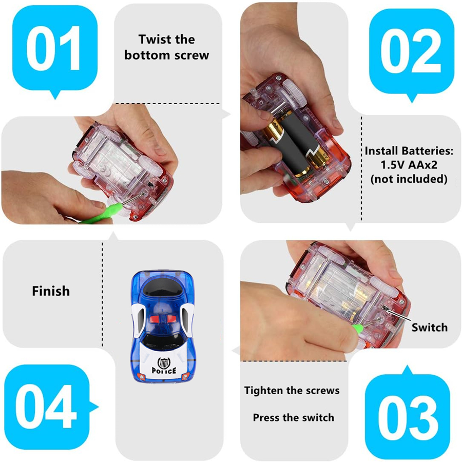 Magic Glowing Race Cars, Polic - Kids Toys Jeep recension och pris