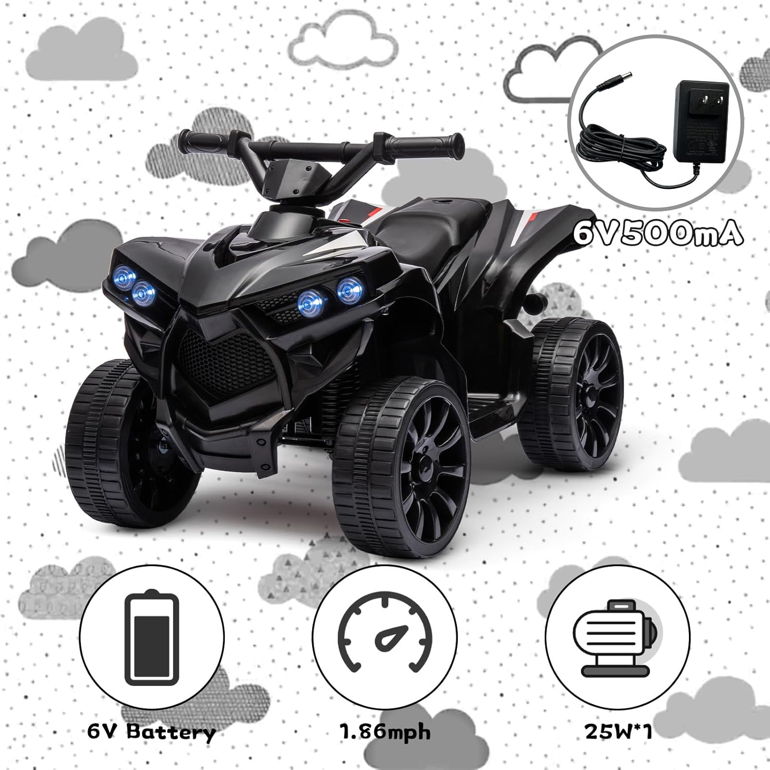 6V Ride on Toy, Kids ATV 4 Whe - Kids Toys Quad recension och pris