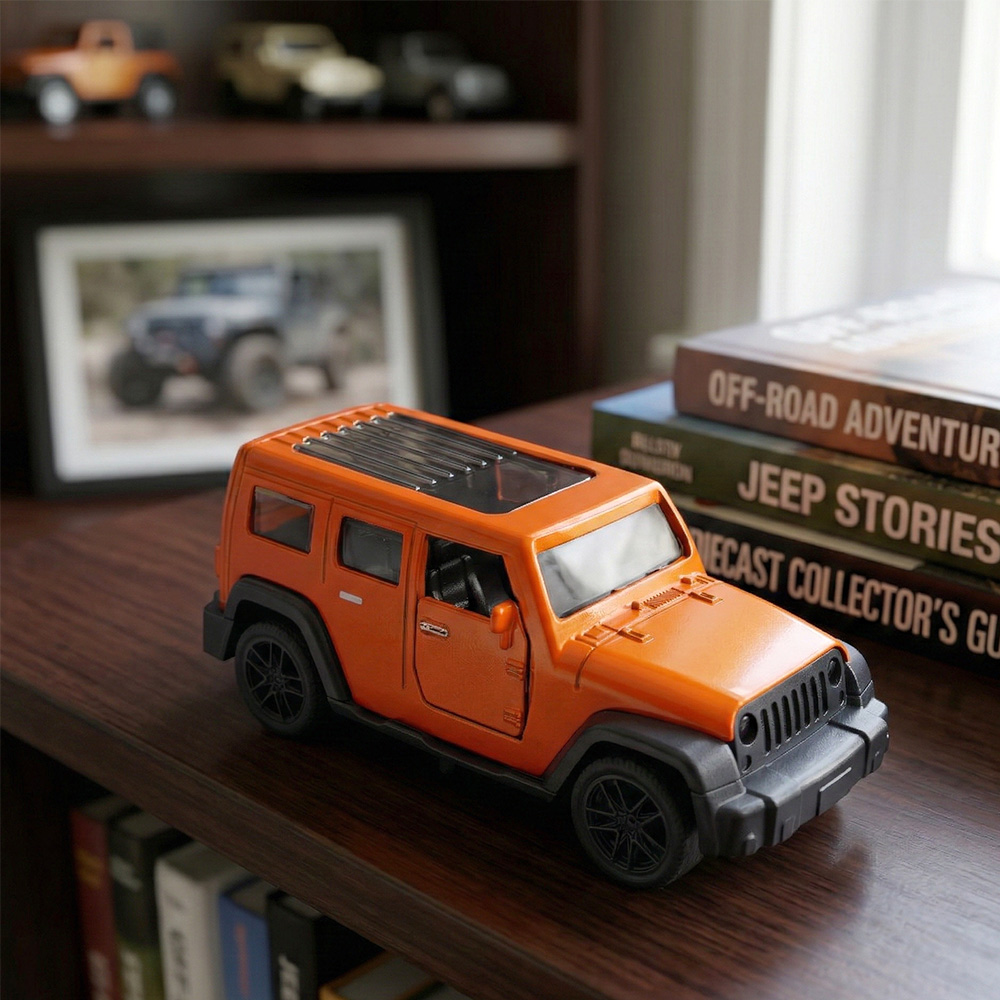 1:43 Orange Jeep Wrangler Die- - Kids Toys Jeep recension och pris