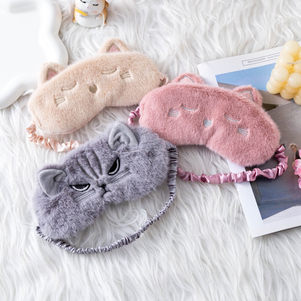 Ins Cute Cat Plush Sleep Mask  - Soft Plush Doll recension och pris