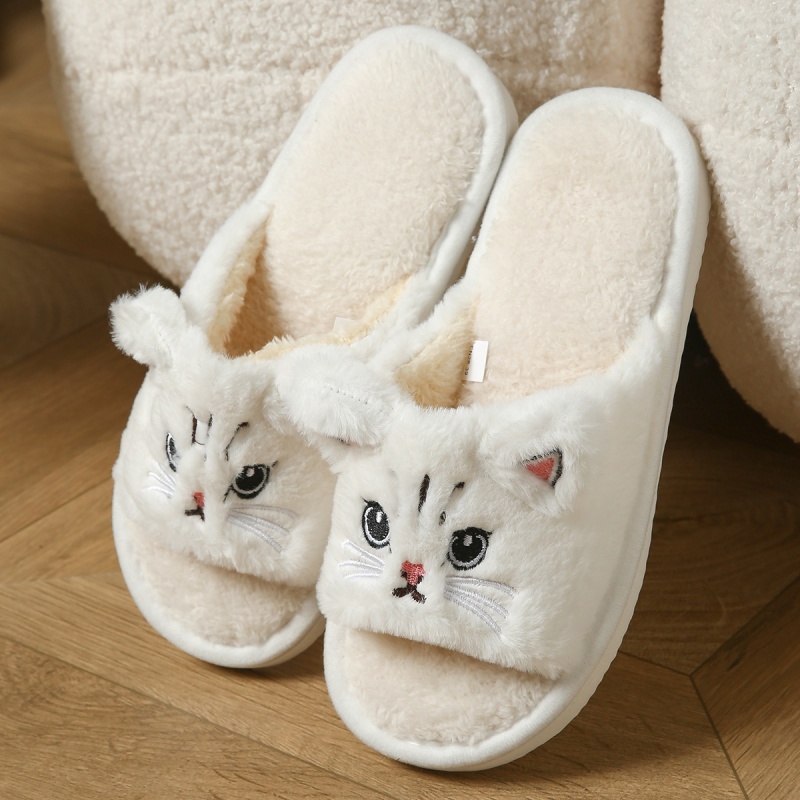 Cute Cat Plush Flip Flops For  - Soft Plush Doll recension och pris