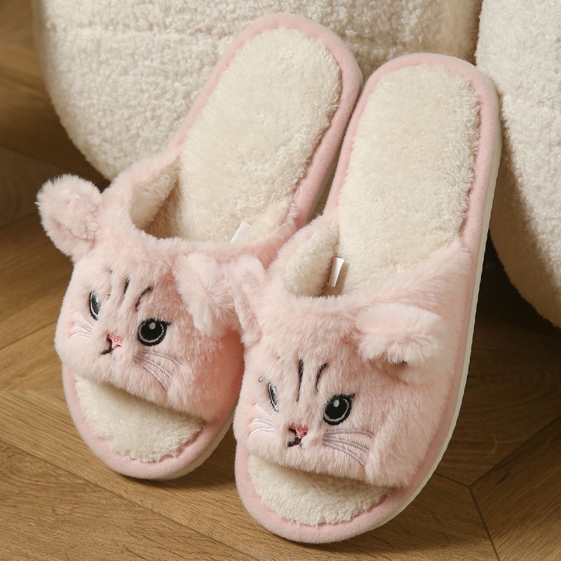 Cute Cat Plush Flip Flops For  - Soft Plush Doll recension och pris