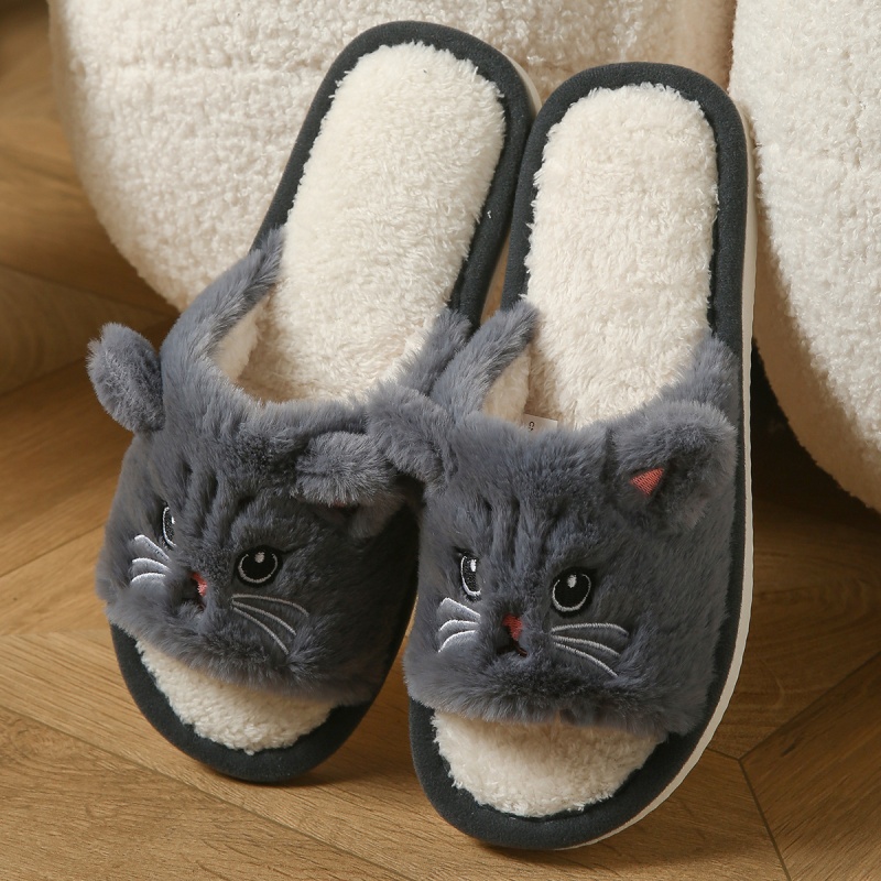 Cute Cat Plush Flip Flops For  - Soft Plush Doll recension och pris