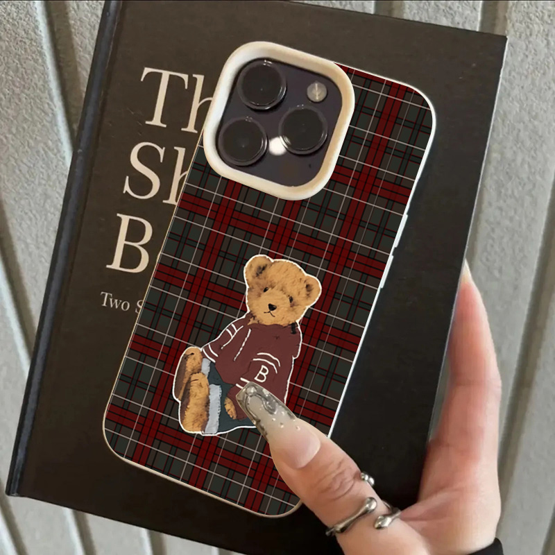 Grid Retro Teddy Bear Pattern  - Soft Plush Doll recension och pris
