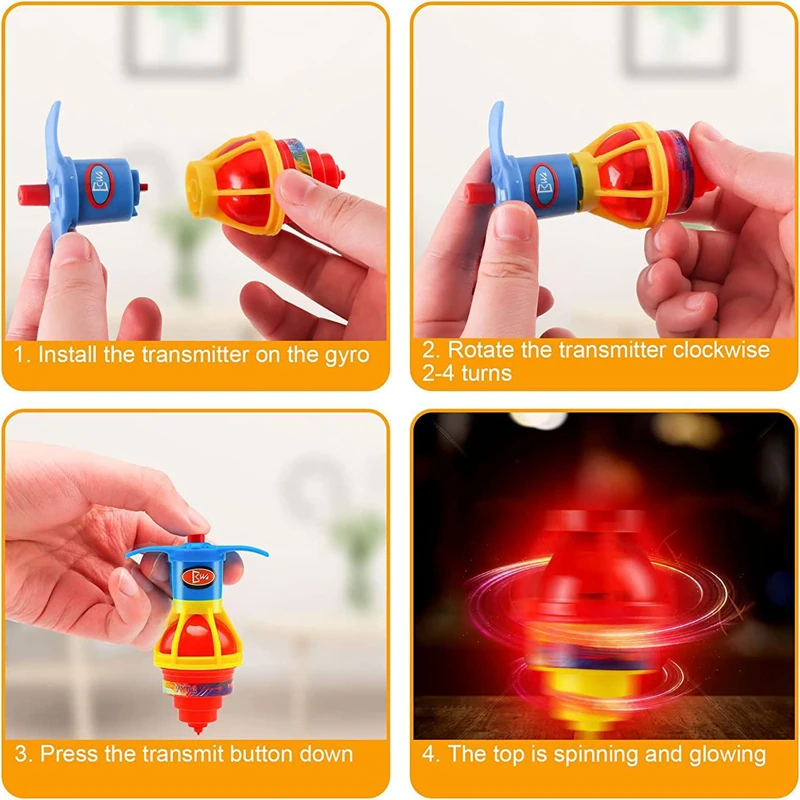 10-20PC Glow Rotating Gyro Kid - Kids Toys 10 Year Old recension och pris