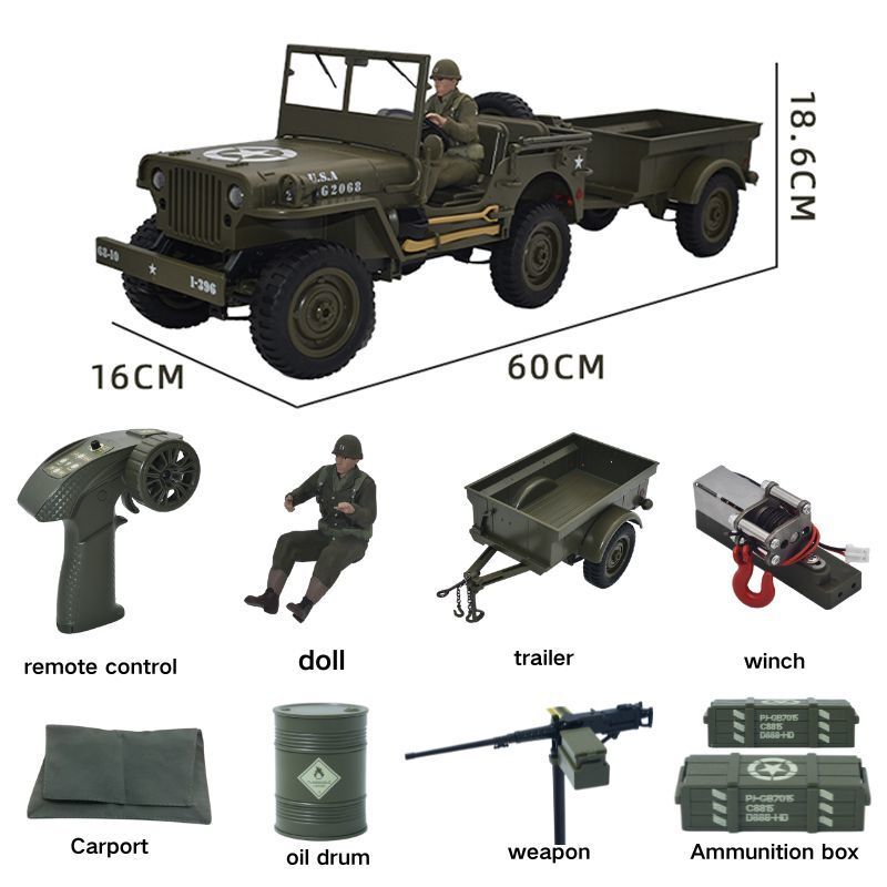 JJRC C8815 RC Car 1941 JEEP WI - Kids Toys Jeep recension och pris