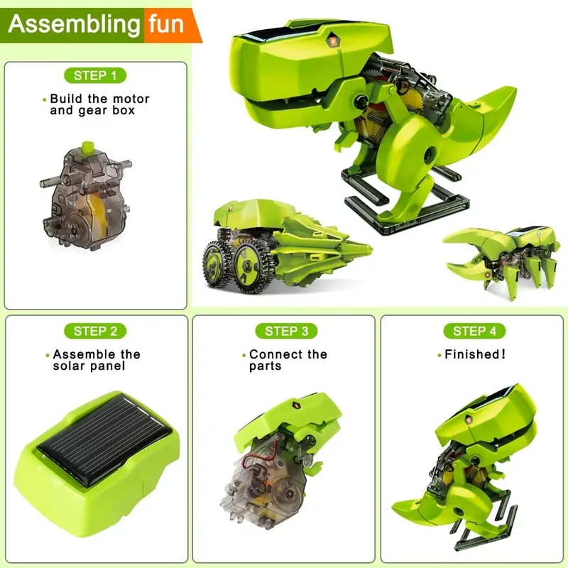 3-in-1 Solar Robot Kit, Dinosa - Kids Toys 10 Year Old recension och pris
