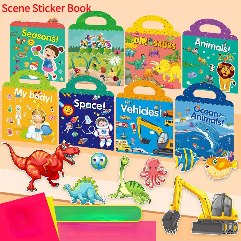 Kids Reusable Sticker Book Mul - Kids Toys 10 Year Old recension och pris