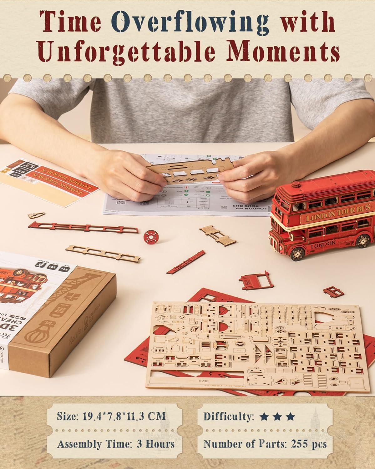 Robotime London Tour Bus 3D Wo - Kids Toys London recension och pris