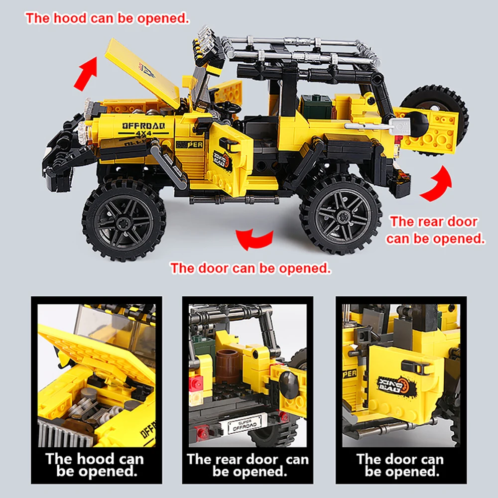 DIY Car Truck Building Block S - Kids Toys Jeep recension och pris